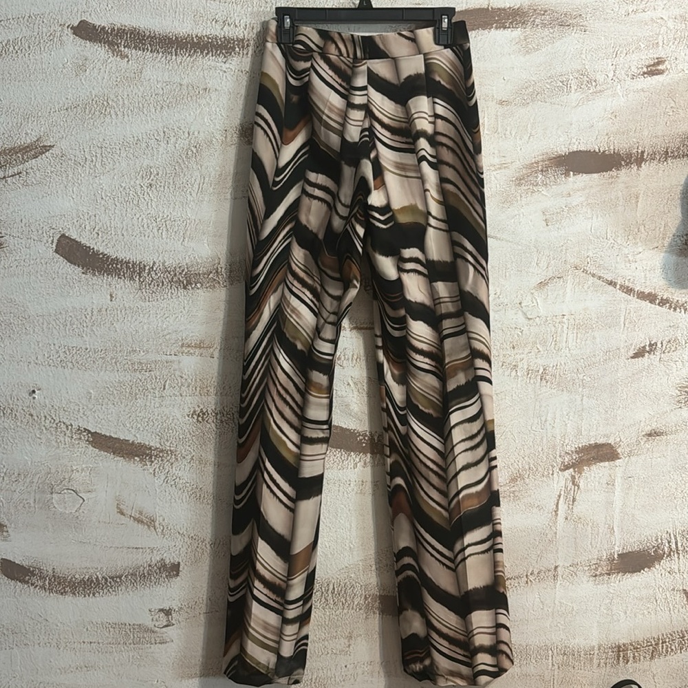 Zara Swirl-Print Wide-Leg Jumpsuit in Black, Cream & Tan - Picture 7 of 11